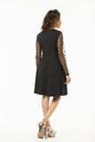 🖤 Midnight Allure Polka Mesh Fit & Flare Dress