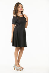 🖤 Enchanted Grace Belted Fit & Flare Dress