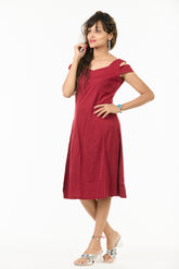 ❤️🔥 Eternal Muse Shoulder Cut Fit & Flare Dress Collection