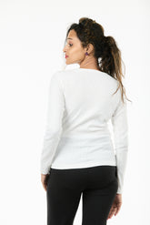 🤍 7ish Lace Elegance Rib Cotton Top Collection