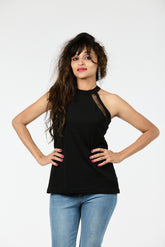 💙 7ish Mesh Illusion Halter Top Collection