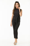🖤 Noir Essence Sleeveless Belted Jumpsuit