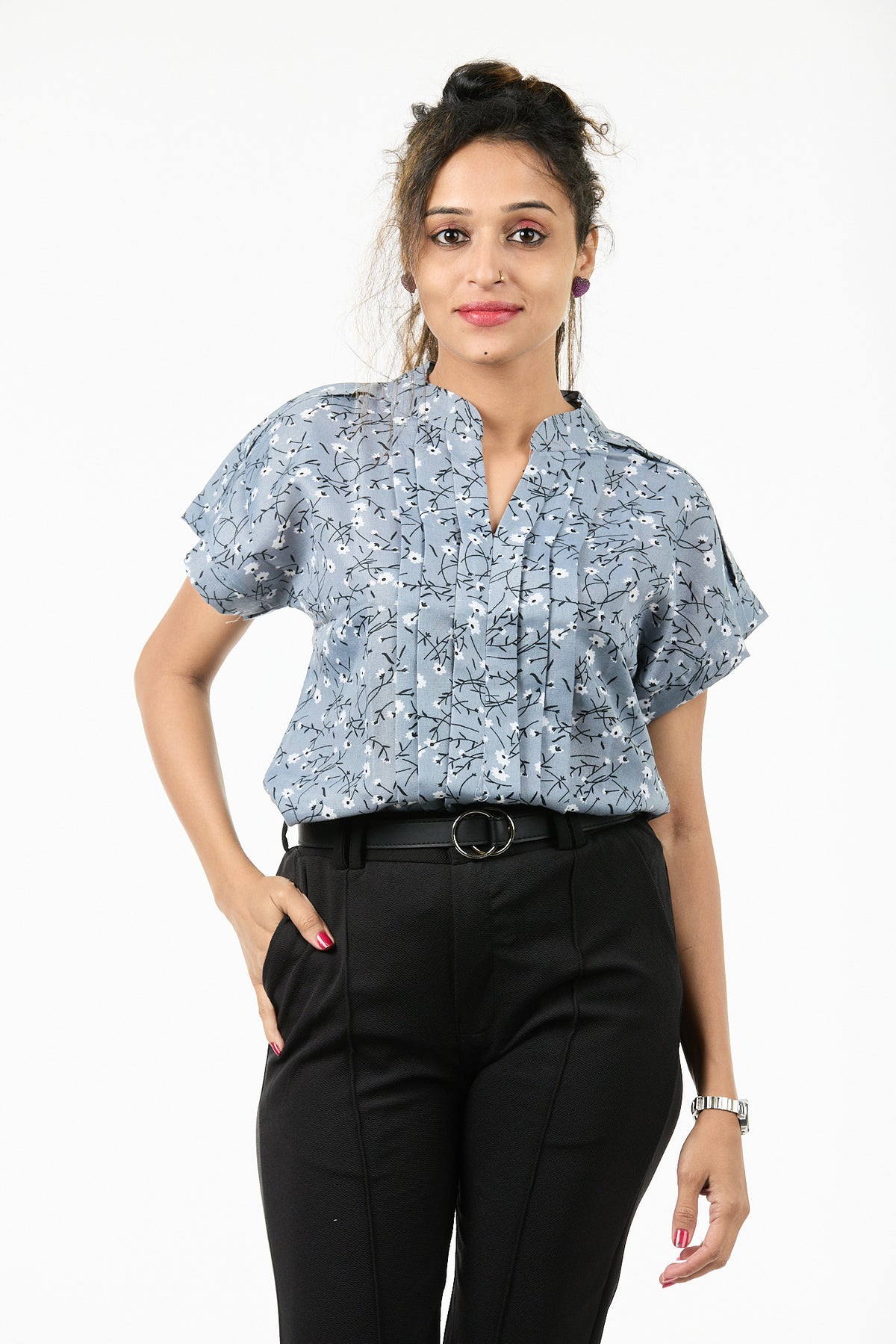 🌿 7ish Floral Essence Printed Top